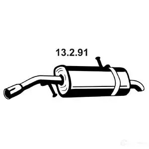 Задний глушитель EBERSPACHER 13291 F VGK0QB 4030813095838 84825