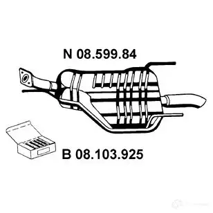 Задний глушитель EBERSPACHER 82970 0859984 O94Q 7AY 4030813066265