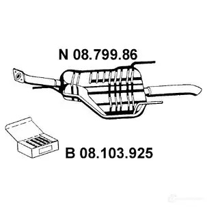 Задний глушитель EBERSPACHER 4030813075465 0879986 AA0I IX 83049