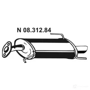Задний глушитель EBERSPACHER 82840 4030813158564 0831284 D3 819