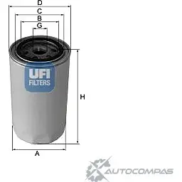 Масляный фильтр UFI E9U C46D 1336264 23.312.00 изображение 0