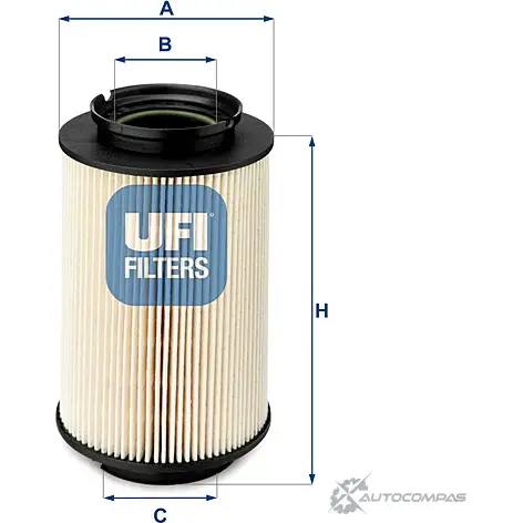 Топливный фильтр UFI 8003453089006 1336871 26.014.00 C 1AMQ изображение 1