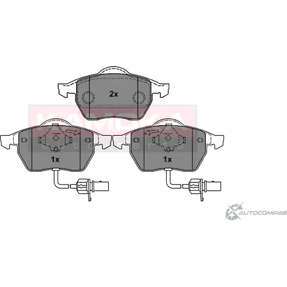 Тормозные колодки, дисковые, комплект KAMOKA 1012646BQ 1653087 CDYJ3 3B31 NT