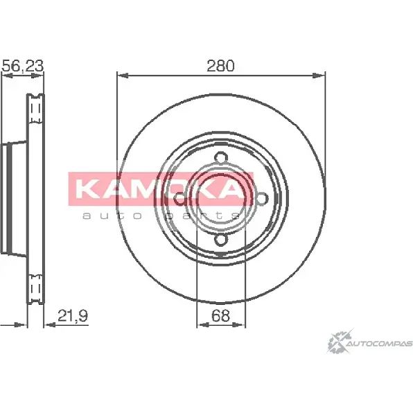 Тормозной диск KAMOKA 1031034 1653175 Q2 N5H APFS3B