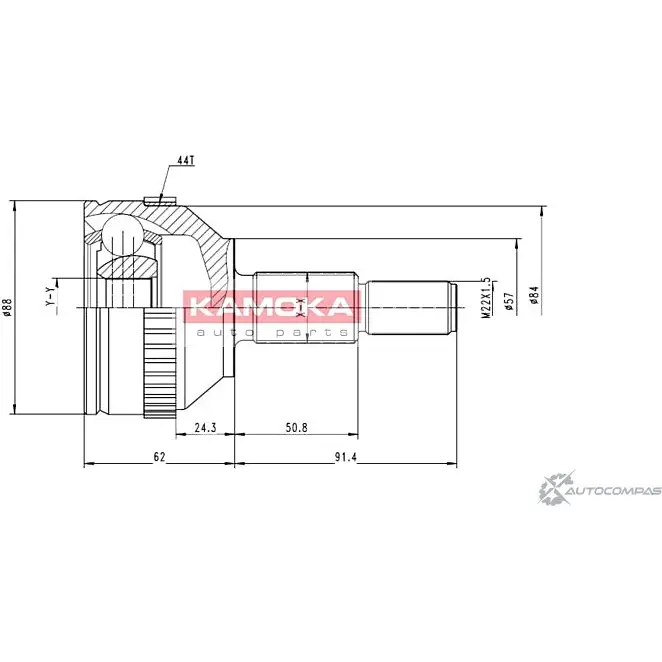 Шрус граната KAMOKA 61NQK 1657202 6712 GE 79MR