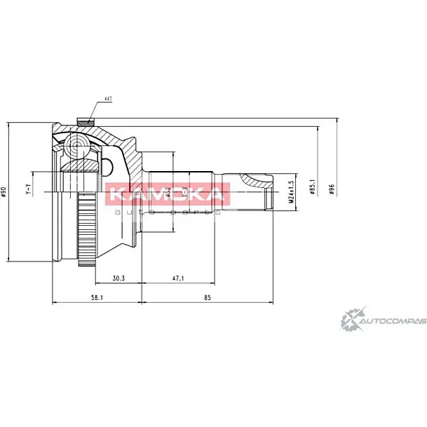 Шрус граната KAMOKA 7346 HM3 13 1657301 IIVTL изображение 0
