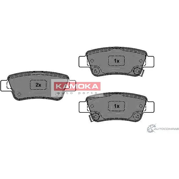 Тормозные колодки, дисковые, комплект KAMOKA JQ1013764 9U9L44A UB C7VHD 1661730 изображение 0