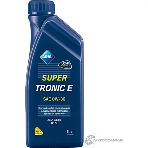 Моторное масло синтетическое SuperTronic E SAE 0W-30, 1 л ARAL 1436794840 Y S3SCN 10508 изображение 0