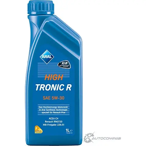 Моторное масло синтетическое HighTronic R SAE 5W-30, 1 л ARAL QZSN7 F 1436794829 16008 изображение 0