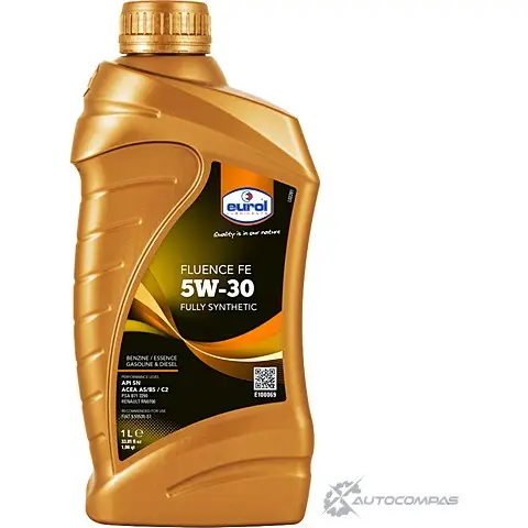 Моторное масло синтетическое FLUENCE FE 5W-30, 1 л EUROL EX87 DBW 2819093 E1000691L изображение 0