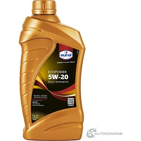 Моторное масло синтетическое Ecopower 5W-20, 1 л EUROL V 28TA5 E1000721L 1436795037 изображение 0
