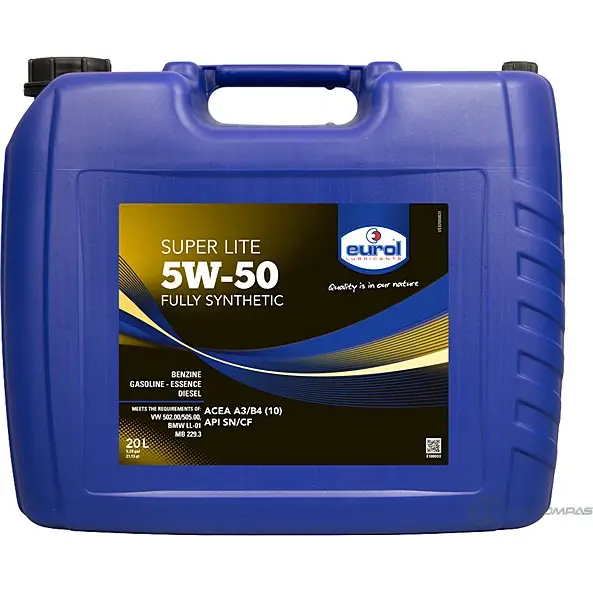 Моторное масло синтетическое Super Lite 5W-50, 20 л EUROL 1436795063 GJ8W JA E10009320L изображение 0