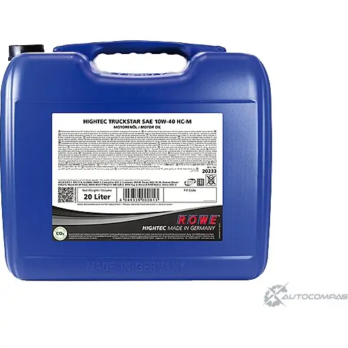 Моторное масло синтетическое HIGHTEC TRUCKSTAR SAE 10W-40 HC-M, 20 л ROWE 20233020099 1436796873 XQ 568