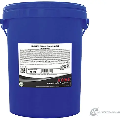 Смазка консистентная температурный диапазон от -30 °C до +120 °C HIGHTEC GREASEGUARD NLGI 2, 18 л ROWE WG BYQ 1436796183 50000018003 K3WRPW