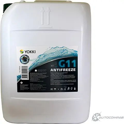 Антифриз готовый, зеленый -40 YOKKI GREEN G11, 20 кг YOKKI YLL100020 1436797137 03 8GNB SQ15H41