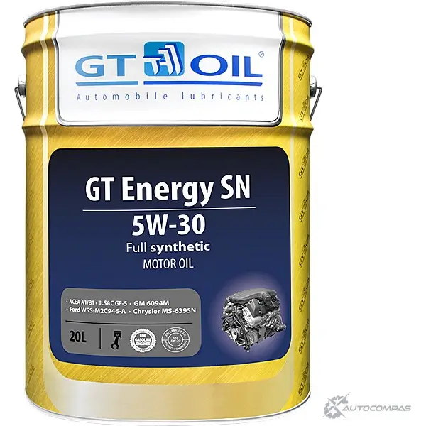 Моторное масло синтетическое GT OIL Energy SN 5W-30, 20 л GT OIL 8809059407967 1436797290 FEEH 17 изображение 0