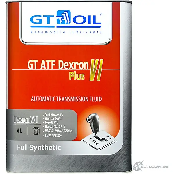 Трансмиссионное масло в акпп синтетическое 8809059408520 GT OIL ATF RED-1, ATF RED-1K, ATF 3309, ATF SP-4, ATF Dexron 2 D, ATF Dexron 2, ATF Dexron 2 E, ATF Dexron 3 G, ATF Dexron 3 H, ATF Dexron 6, ATF +3, ATF +4, ATF 3403 M-115, ATF 3317, ATF AW-1, ATF