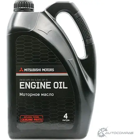 Моторное масло синтетическое Motor Oil API SM SAE 0W-20, 4 л MITSUBISHI 1436797324 MZ320191 O SDH7 изображение 0