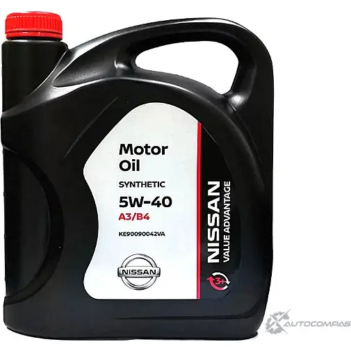 Моторное масло синтетическое Motor Oil ACEA A3/B4 SAE 5W-40, 5 л NISSAN/INFINITI 1436785093 KE90090042VA O F8LT8C изображение 0