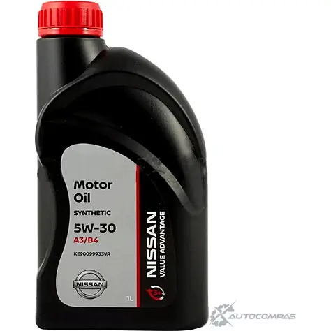 Моторное масло синтетическое Motor Oil ACEA A3/B4 SAE 5W-30, 1 л NISSAN/INFINITI 1436785107 KE90099933VA 4J9 KTB8
