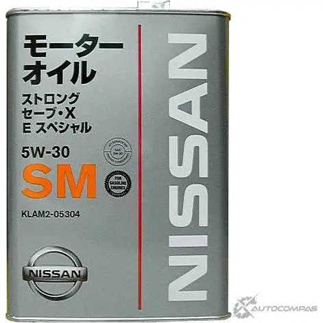 Моторное масло полусинтетическое Strong Save-X E Special API SM SAE 5W-30, 4 л NISSAN/INFINITI 1436797351 9 63TJ KLAM205304 изображение 0