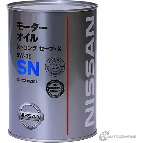 Моторное масло полусинтетическое Strong Save-X API SN SAE 5W-30, 1 л NISSAN/INFINITI H N9WF 1436785069 KLAN305301 изображение 0