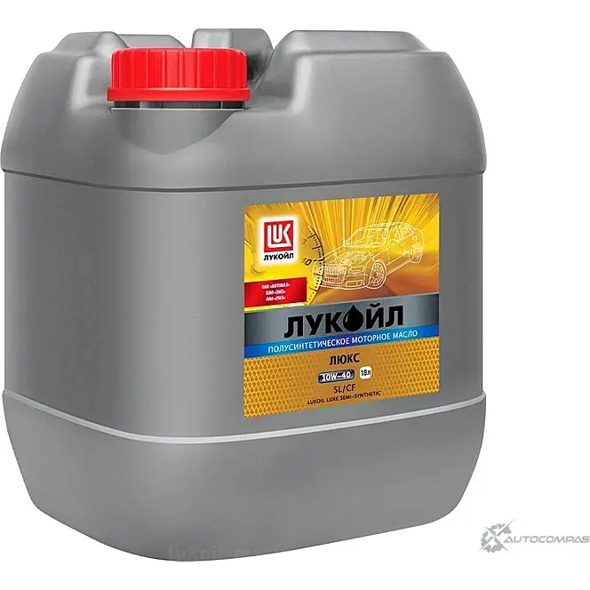 Моторное масло полусинтетическое ЛУКОЙЛ ЛЮКС 10W-40, API SL/CF, 18 л LUKOIL 0GH 54 135654 1436797440