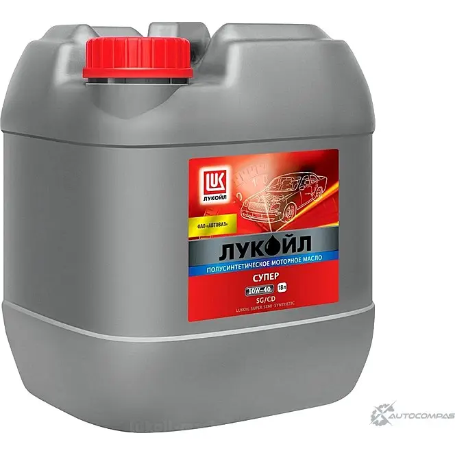 Моторное масло полусинтетическое ЛУКОЙЛ СУПЕР 10W-40, API SG/CD, 18 л LUKOIL YD XUYL 135663 1436797451