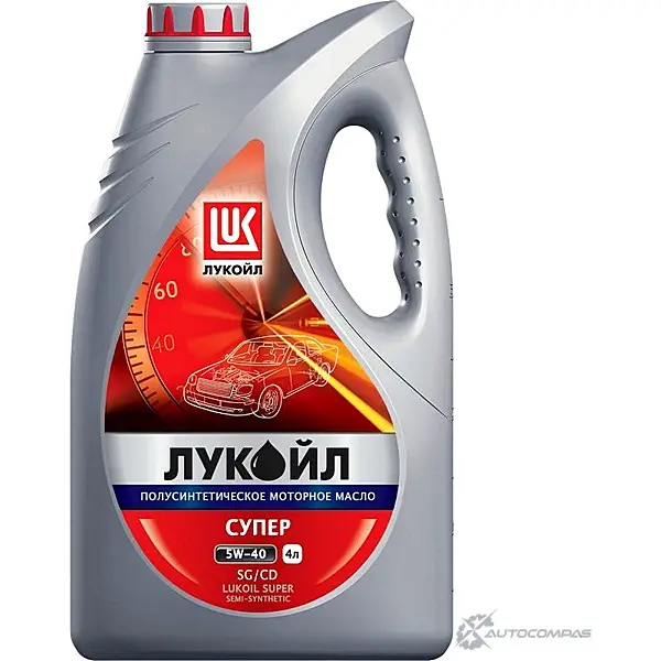 Моторное масло полусинтетическое ЛУКОЙЛ СУПЕР 5W-40, API SG/CD, 4 л LUKOIL OSRKE T 1436797455 19442 изображение 0