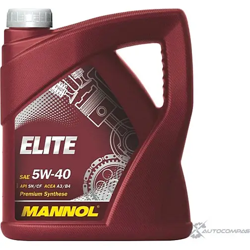 Моторное масло синтетическое ELITE 5W-40, 4 л MANNOL 1006 H8 09WT 1436798763 изображение 0