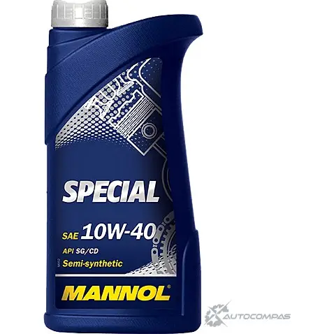 Моторное масло полусинтетическое Special 10W-40 API SG-CD, 1 л MANNOL 5916 3D 10210400001 1436798460