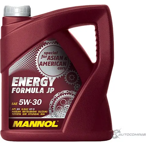 Моторное масло синтетическое Energy Formula JP 5W-30 API SN, 4 л MANNOL 1060 F GXG4KU 1436798682 изображение 0
