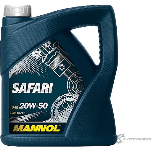 Моторное масло минеральное Safari 20W-50 API SN-CH-4, 4 л MANNOL 1436798447 Q0 C1FM 10615100400