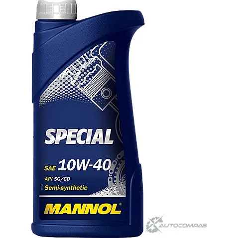 Моторное масло полусинтетическое Special 10W-40 API SG-CD, 1 л MANNOL 1180 1436798791 RUA B3VN изображение 0
