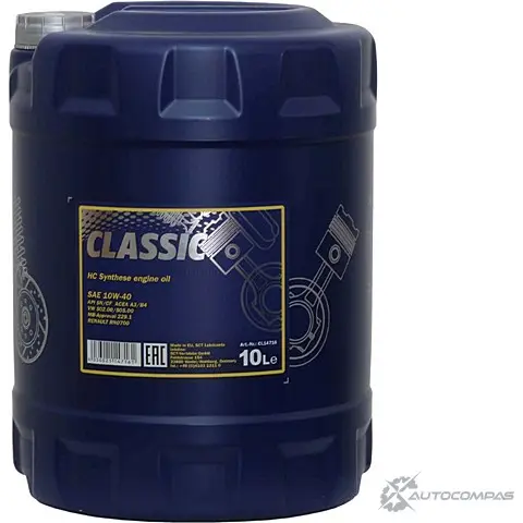 Моторное масло полусинтетическое Classic 10W-40 API SN-CF, 10 л MANNOL 1279 AES7X T 1436798801 изображение 0