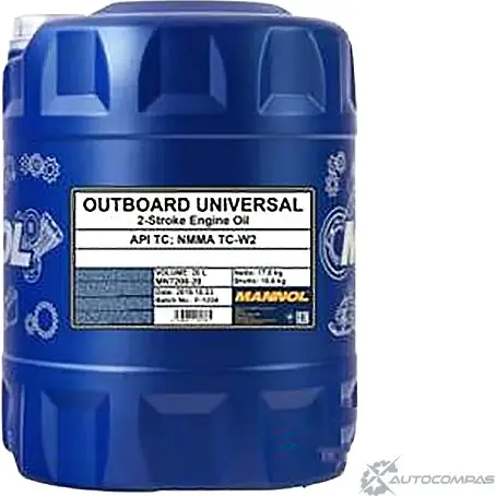 Моторное масло минеральное Outboard Universal, 20 л MANNOL NKBM F04 1436798913 1451 изображение 0