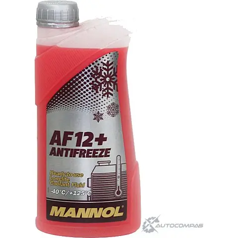 Антифриз готовый к использованию красный G12+ AF12+ -40°C Antifreeze (Longlife), 1 л MANNOL M9HYMP 1436798220 FCL 22 15718400100MN изображение 0