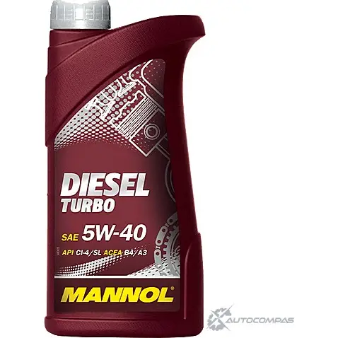 Моторное масло синтетическое Diesel Turbo 5W-40 API CI-4-SL, 1 л MANNOL 1436799211 727LI W 4036021101101