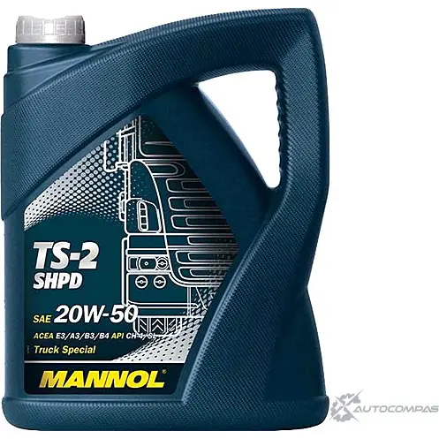 Моторное масло минеральное TS-2 SHPD 20W-50 API CH-4-CG-4-CF-4-SL, 5 л MANNOL 4036021256689 J1A 6G 1436799227