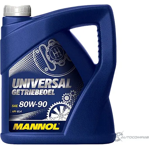 Трансмиссионное масло в мкпп, редуктор минеральное 4036021401805 MANNOL SAE 80W-90 API GL-4, API GL-4, 4 л MANNOL JX5B7 3 4036021401805 1436799174