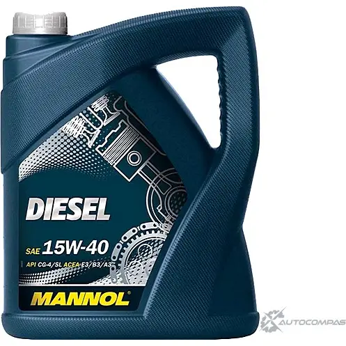 Моторное масло минеральное Diesel 15W-40 API CG-4-CF-4-CF-SL, 5 л MANNOL P4H FA7 4036021505855 1436799215