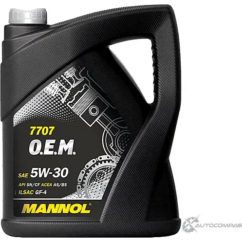 Моторное масло синтетическое 7707 O.E.M. 5W-30 API SN, 5 л MANNOL YJR HX 4042 1436798721