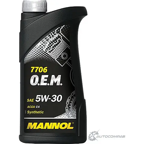 Моторное масло синтетическое 7706 O.E.M. 5W-30, 1 л MANNOL B7CBP G 4044 1436798726