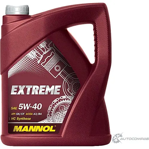 Моторное масло синтетическое Extreme 5W-40 API SN-CH-4, 5 л MANNOL 1436798167 O MJ0OS 42550400500