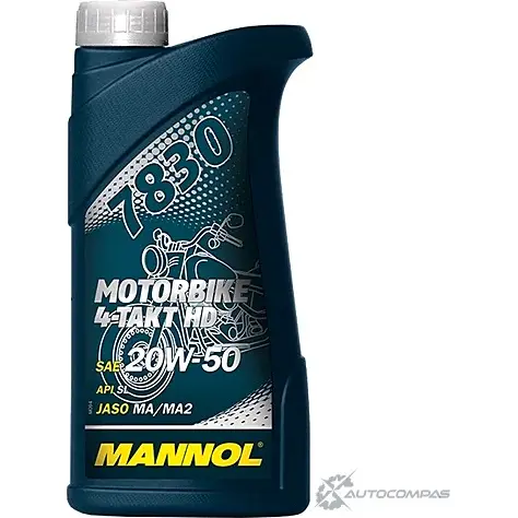 Моторное масло минеральное Motorbike 4-Takt HD 20W-50, 1 л MANNOL 6000 JPU74Q 7 1436798903
