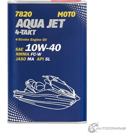 Моторное масло cинтетическое 4-TAKT AQUA JET 10W-40, 1 л MANNOL O 84FU 1436798839 6012 изображение 0