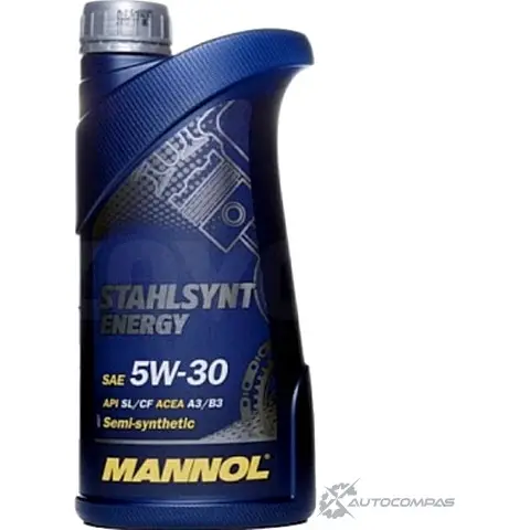 Моторное масло полусинтетическое Stahlsynt Energy SL/CF 5W-30, 1 л MANNOL AF L99 7016 1436798919 изображение 0