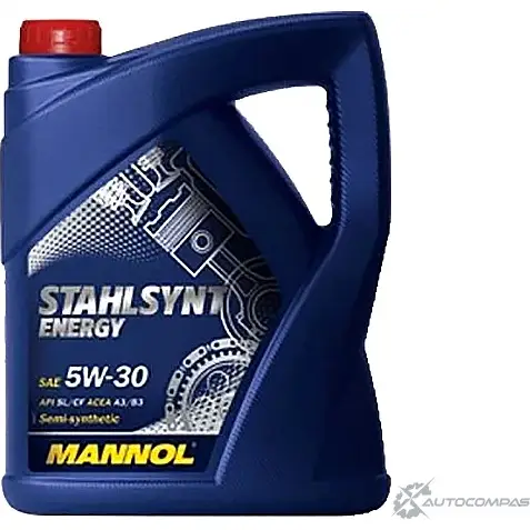 Моторное масло полусинтетическое Stahlsynt Energy SL/CF 5W-30, 4 л MANNOL 1436798922 7017 FC 7AWIU