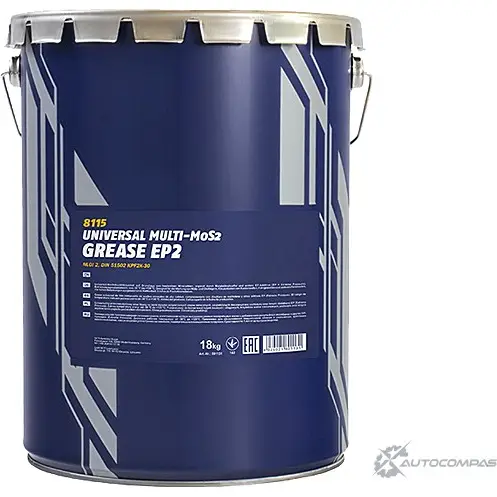 Смазка литиевая универсальная EP-2 Multi-MoS2 Grease, 18 кг MANNOL 1436798209 80105601600 ON6 K4VX 412S5C