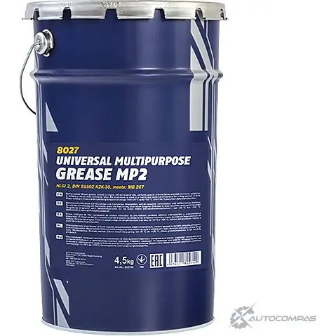 Смазка литиевая универсальная MP-2 Multipurpose Grease, 4.5 кг MANNOL 80274900045 2ETSM HB7J DMJ 1436798198